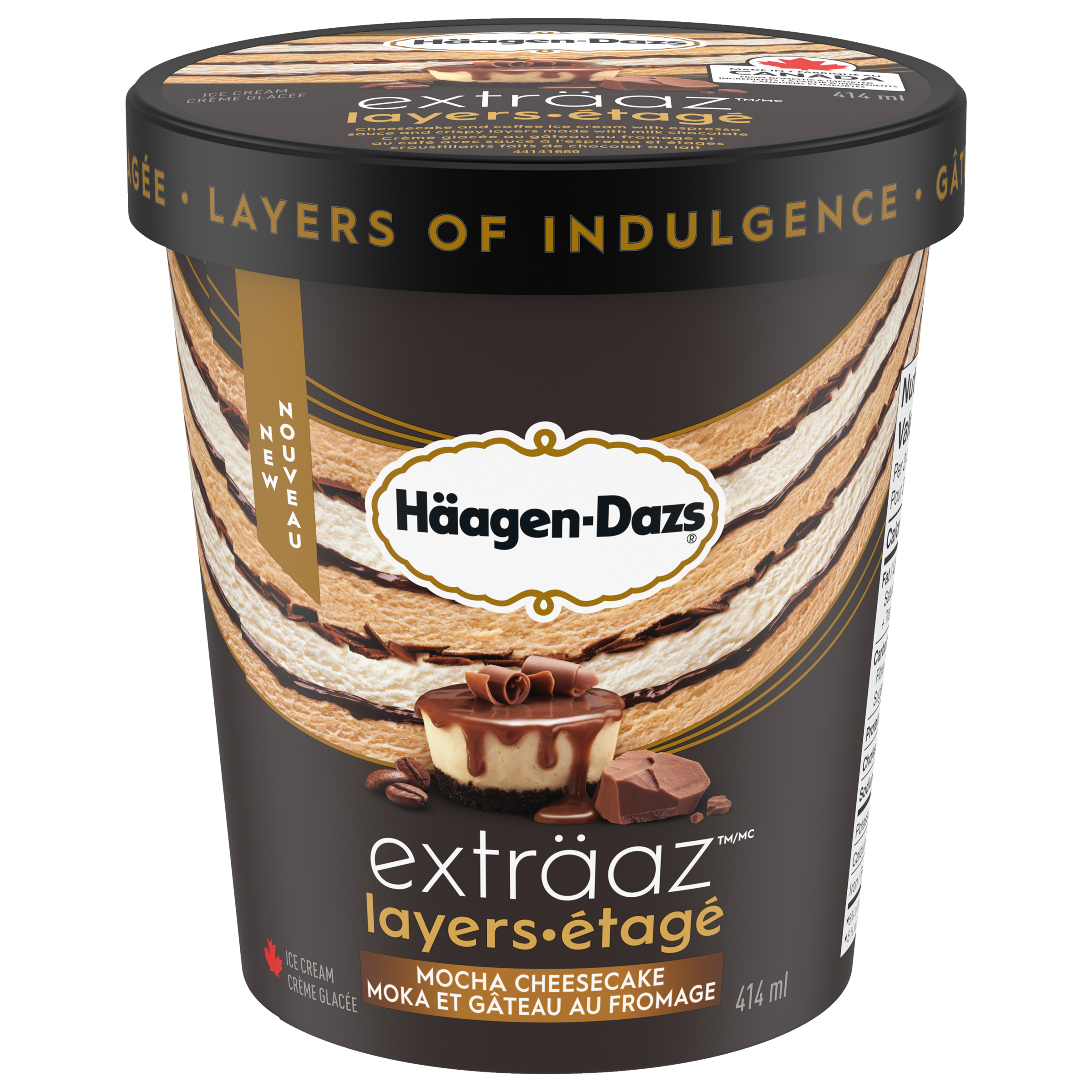 HÄAGEN-DAZS EXTRÄAZ Layers Mocha Cheesecake Ice Cream, 414 ml