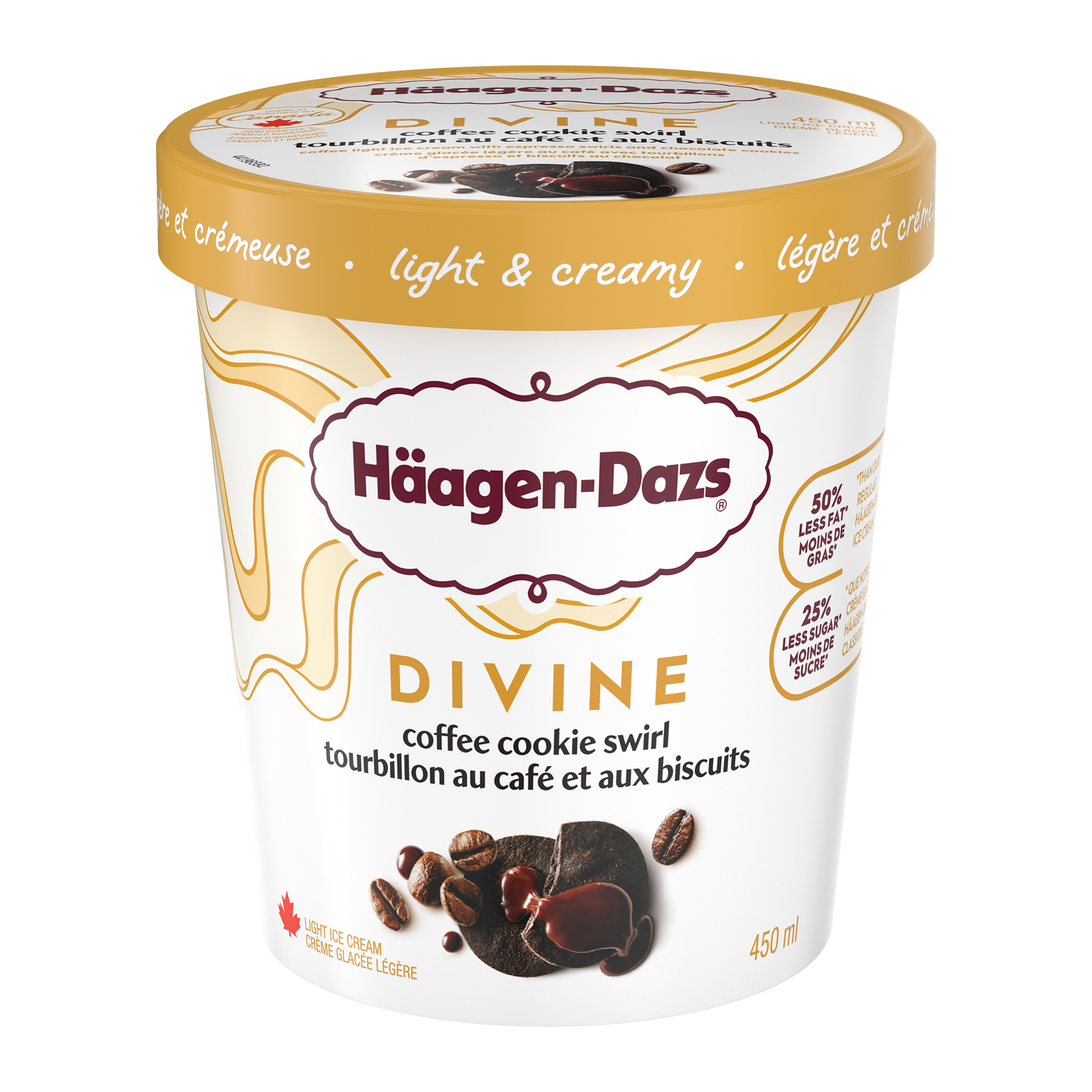 Divine Coffee Cookie Swirl Light Ice Cream