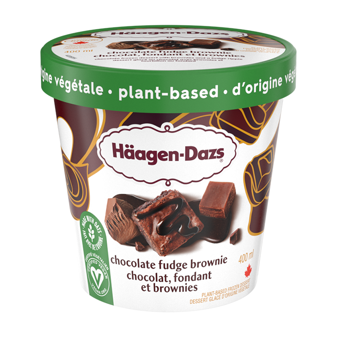 HAAGEN DAZS plant-based chocolate fudge brownies tub