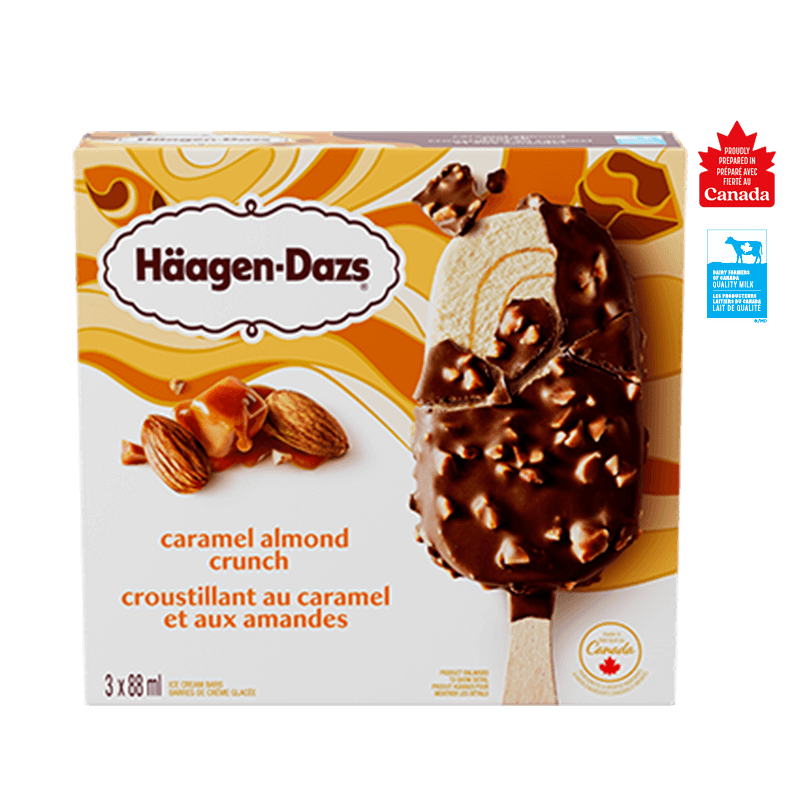 Caramel Almond Crunch Ice Cream Bar