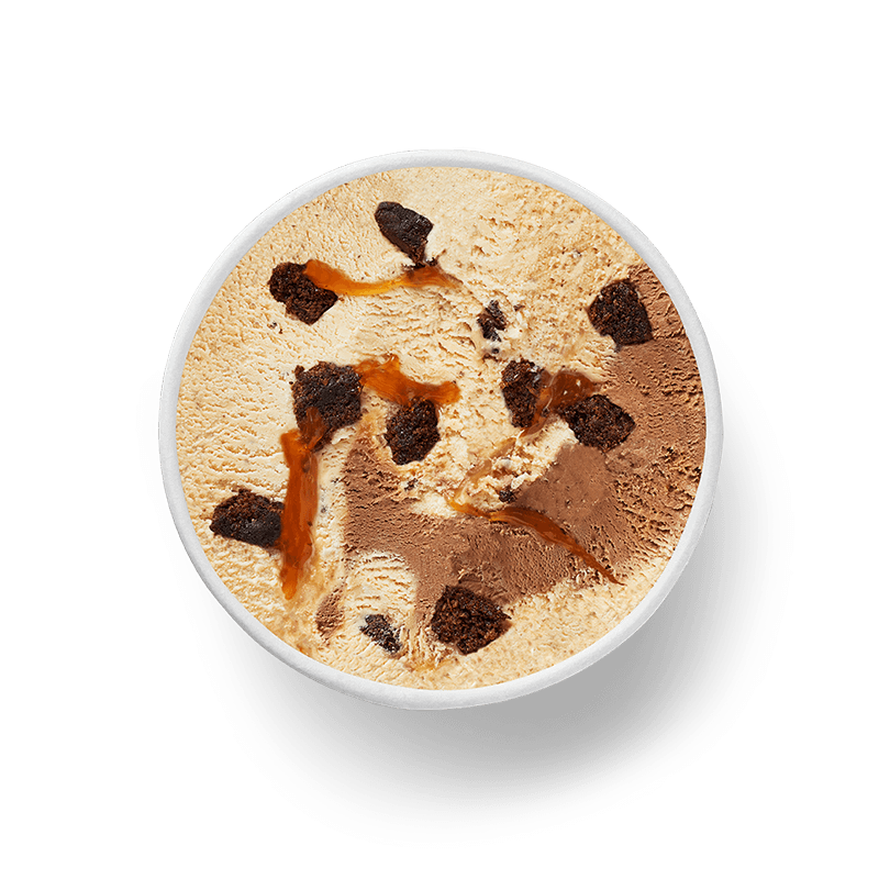 hdz caramel brownies tub top-down image
