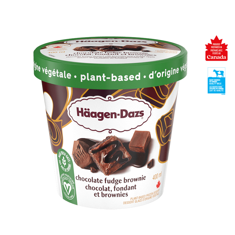 HAAGEN DAZS plant-based chocolate fudge brownies tub