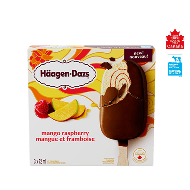 Mango Raspberry Ice Cream Bars