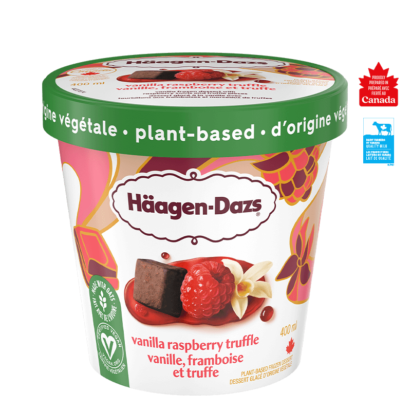 Plant-based Vanilla Raspberry Truffle Frozen Dessert
