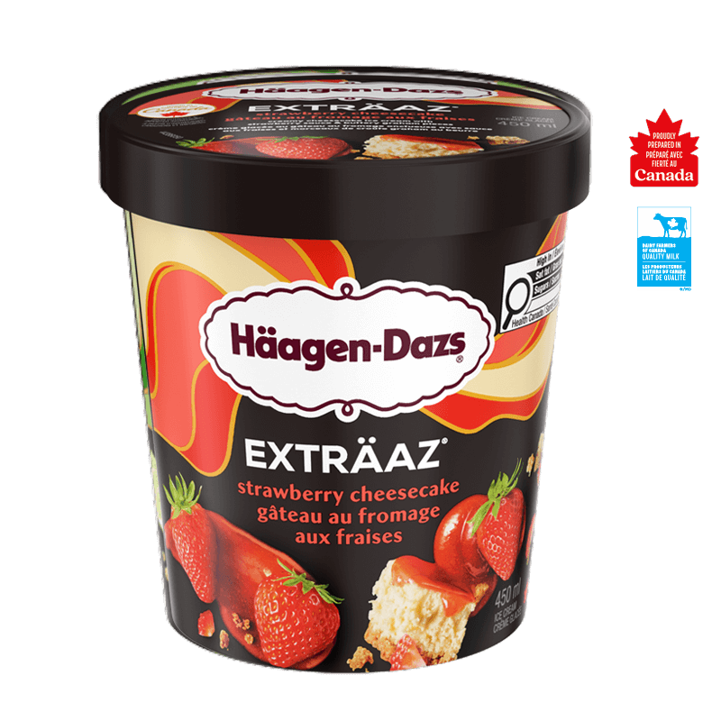 Exträaz Strawberry Cheesecake Ice Cream tub