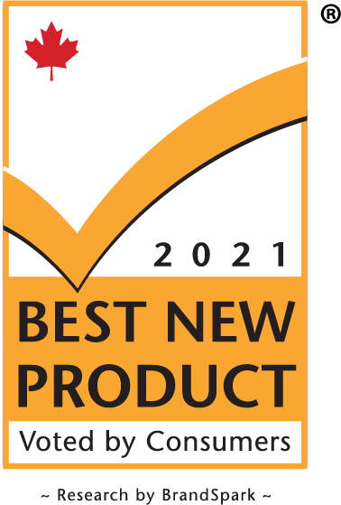 2021 Best New Product. Voted by consumers. Research by BrandSpark