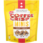 NESTLE COFFEE CRISP Chocolate Minis, Resealable Bag, 180 grams.