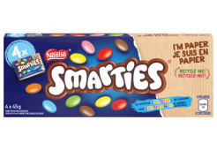 SMARTIES candy coated milk chocolate Multipack, 4 x 45 g