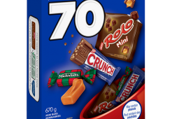 Tablettes de chocolat assorties NESTLÉ, 70 unités, 670 grammes.