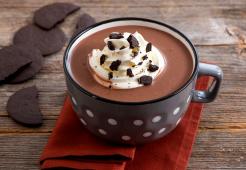 Cookies-and-Cream Hot Chocolate Recipe. Dairy-free and made with rich and creamy CARNATION hot chocolate.